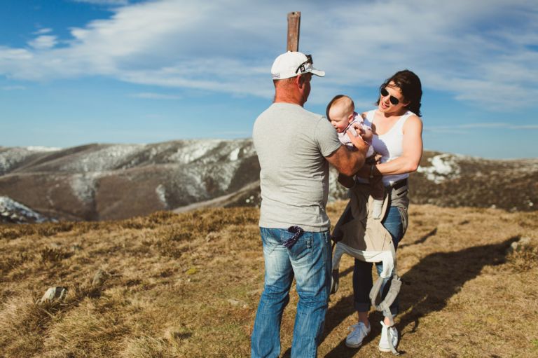 baby wearing lifestyle family session