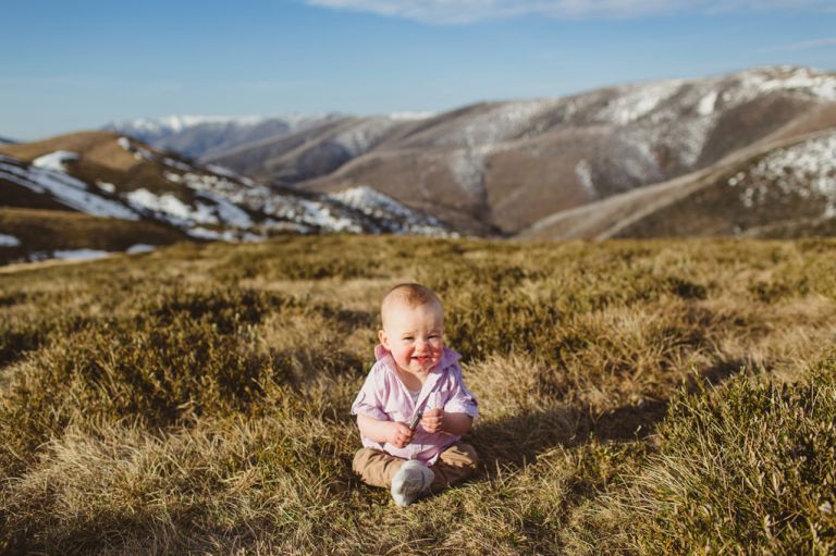 lifestyle family portrait session snowy mountains epic scenery
