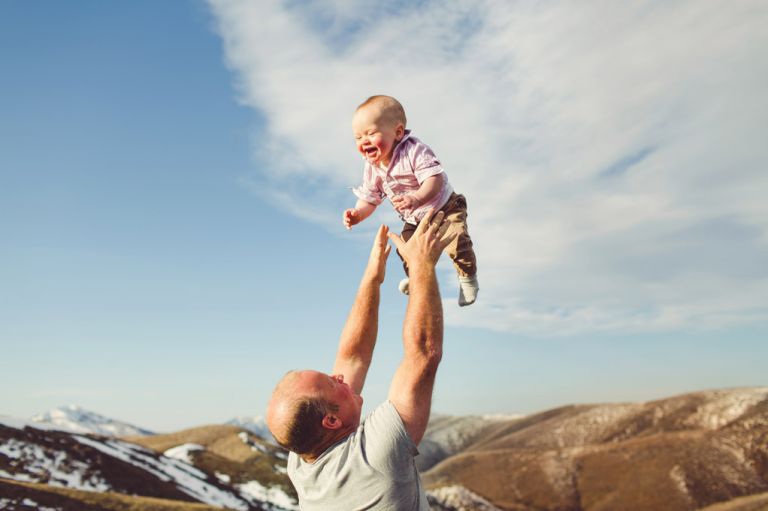 lifestyle session family hiking Mt Hotham Victoria blue sky