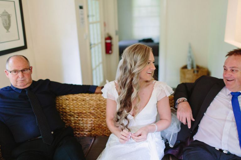 Bride and her fathers