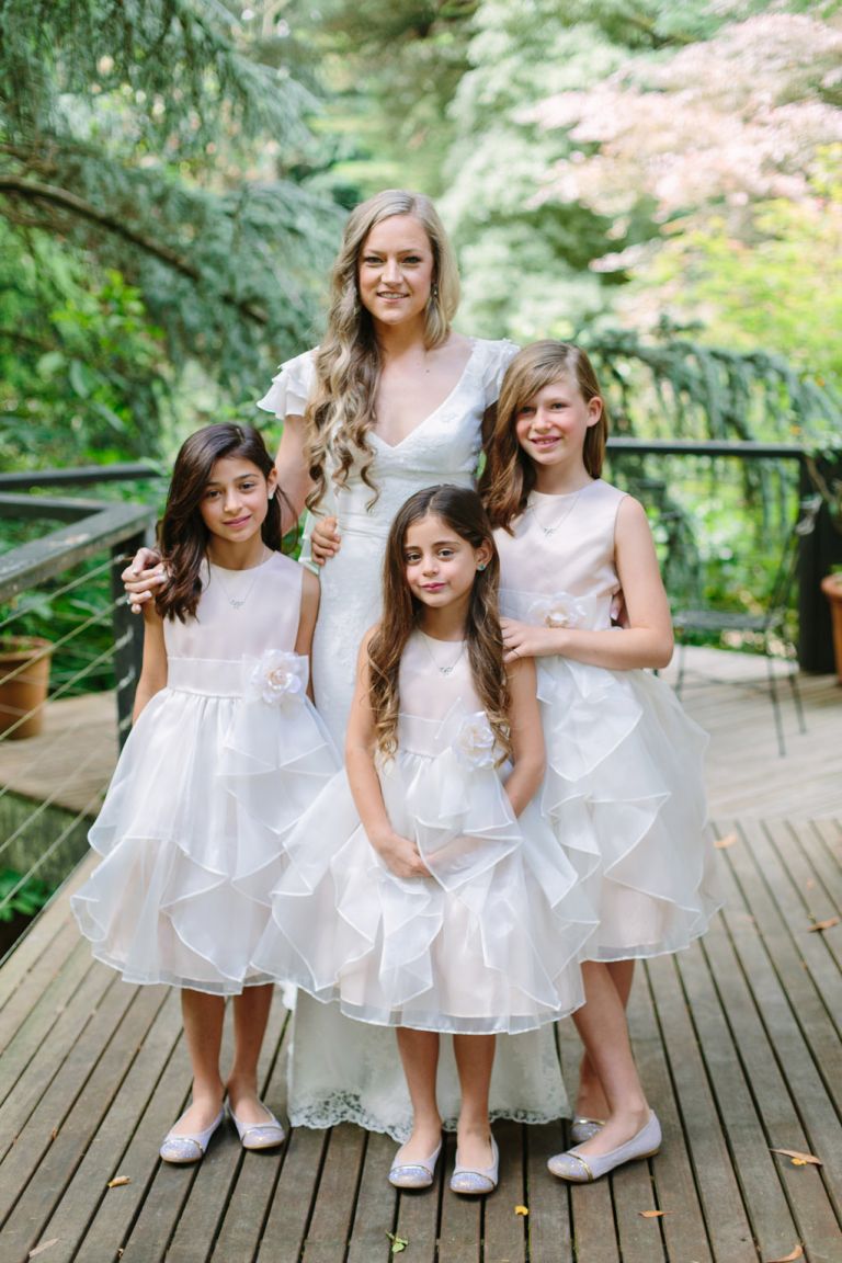 Bride and flowergirls