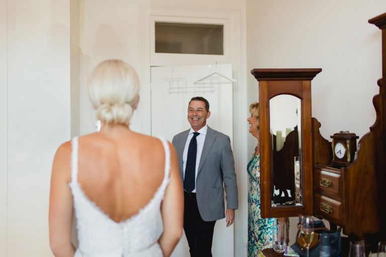 Father of the bride first look