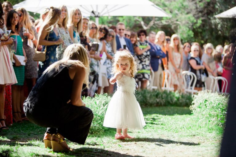 Flower girl with little curls