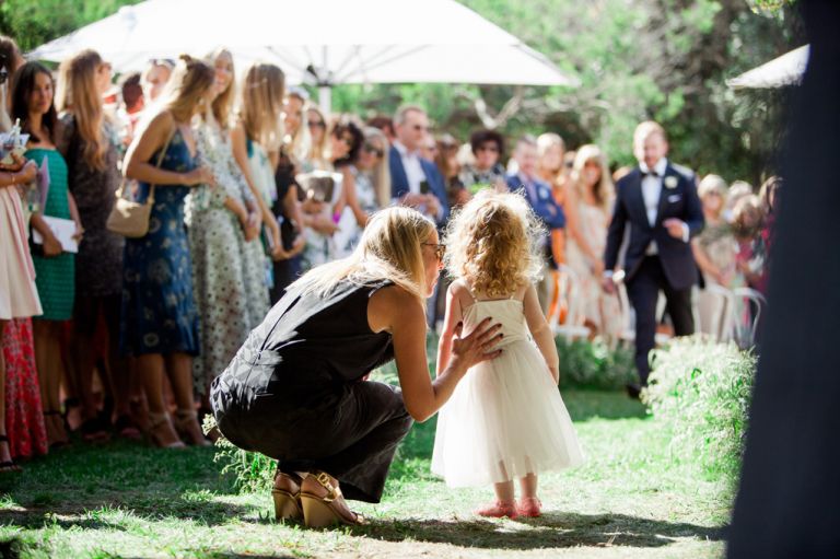 Flower girl with little curls