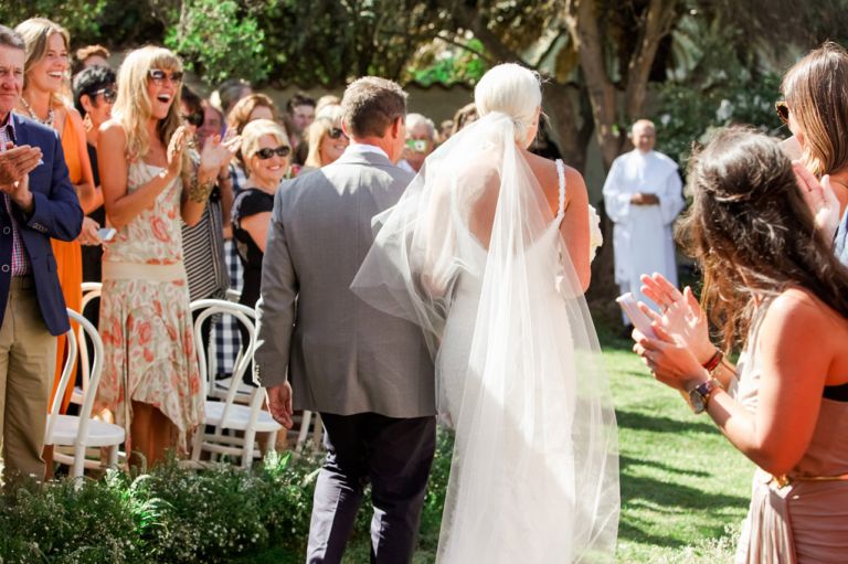 Father walking daughter down the aisle