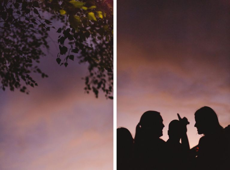 Wedding photography at dusk